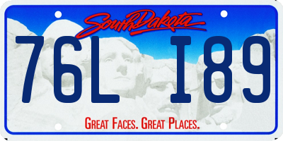 SD license plate 76LI89