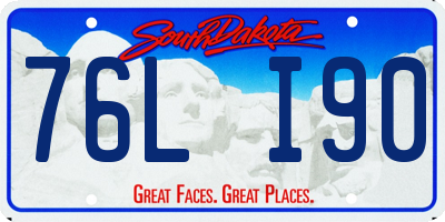 SD license plate 76LI90