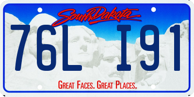 SD license plate 76LI91