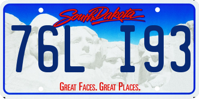 SD license plate 76LI93