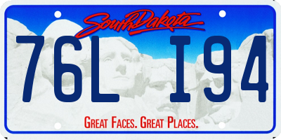 SD license plate 76LI94