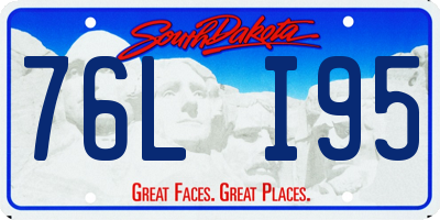 SD license plate 76LI95
