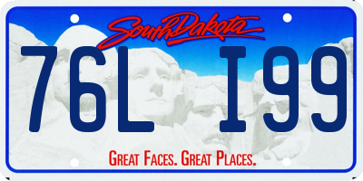 SD license plate 76LI99