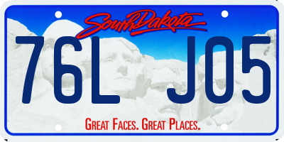 SD license plate 76LJ05