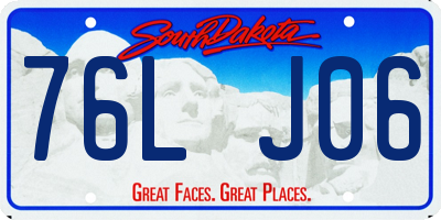 SD license plate 76LJ06