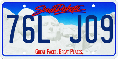 SD license plate 76LJ09