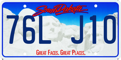 SD license plate 76LJ10