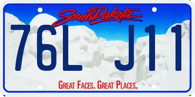 SD license plate 76LJ11