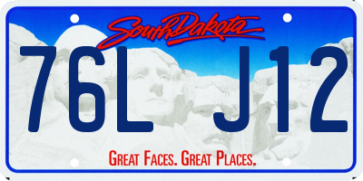 SD license plate 76LJ12