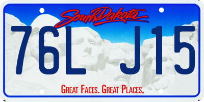 SD license plate 76LJ15