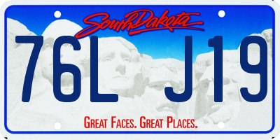 SD license plate 76LJ19