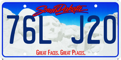 SD license plate 76LJ20