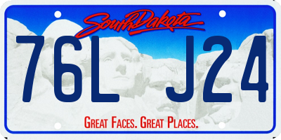 SD license plate 76LJ24