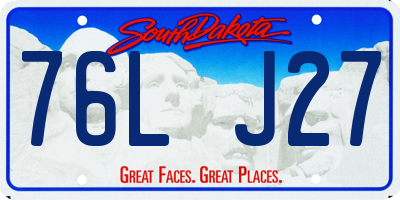 SD license plate 76LJ27