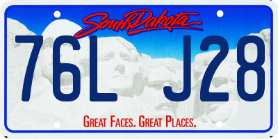 SD license plate 76LJ28