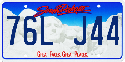 SD license plate 76LJ44
