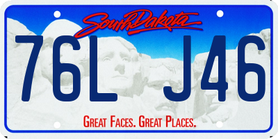 SD license plate 76LJ46