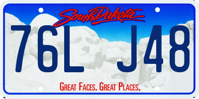 SD license plate 76LJ48