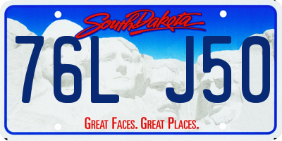 SD license plate 76LJ50
