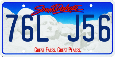 SD license plate 76LJ56