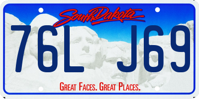 SD license plate 76LJ69