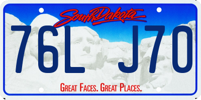 SD license plate 76LJ70
