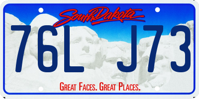 SD license plate 76LJ73