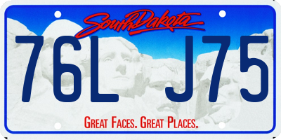 SD license plate 76LJ75