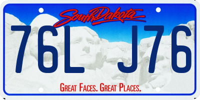 SD license plate 76LJ76