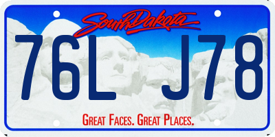 SD license plate 76LJ78