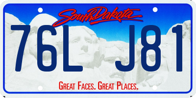SD license plate 76LJ81