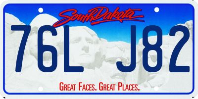 SD license plate 76LJ82