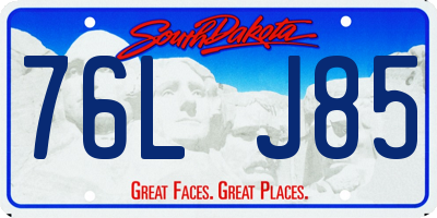 SD license plate 76LJ85