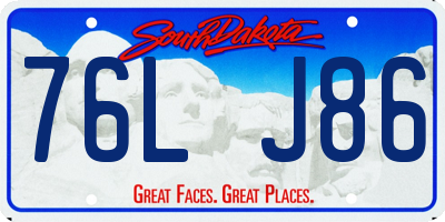 SD license plate 76LJ86