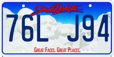 SD license plate 76LJ94