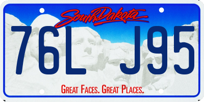 SD license plate 76LJ95