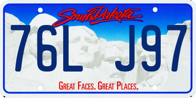 SD license plate 76LJ97