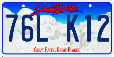 SD license plate 76LK12