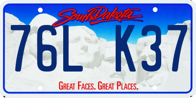 SD license plate 76LK37