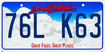 SD license plate 76LK63