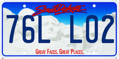 SD license plate 76LL02
