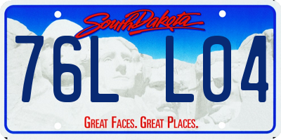 SD license plate 76LL04