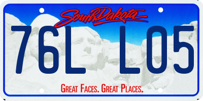 SD license plate 76LL05
