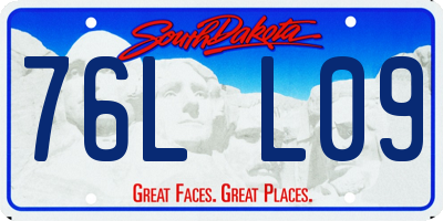 SD license plate 76LL09