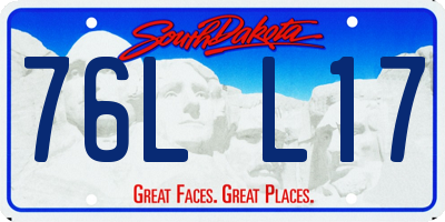 SD license plate 76LL17