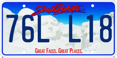 SD license plate 76LL18