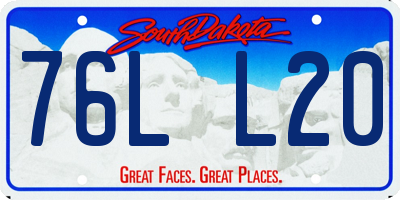 SD license plate 76LL20