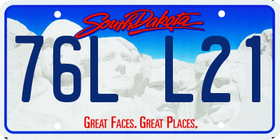 SD license plate 76LL21