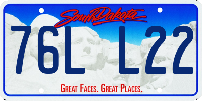 SD license plate 76LL22