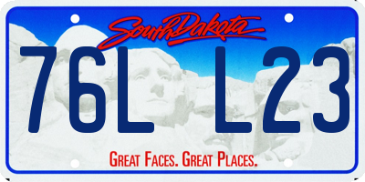 SD license plate 76LL23